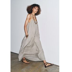 ZARA 100% LINEN STRAPPY
DRESS ZW COLLECTION